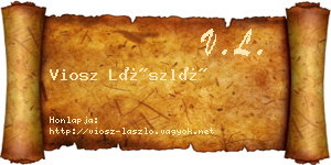 Viosz László névjegykártya