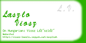 laszlo viosz business card